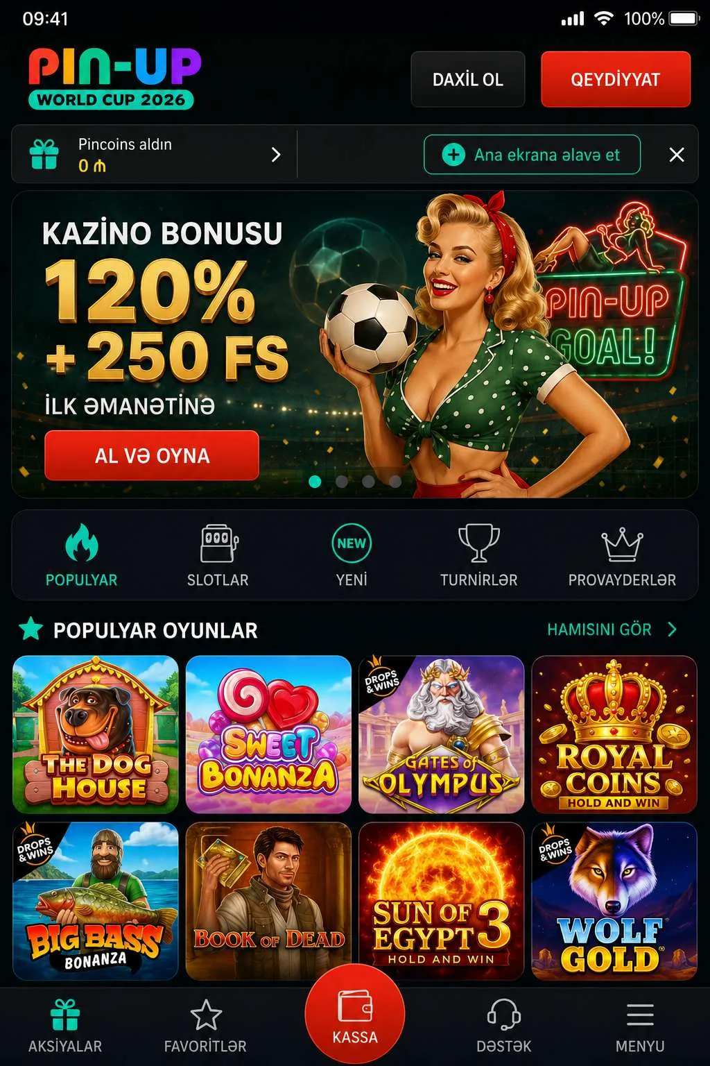 iOS cihazlarında Pin Up Azerbaycan yukle